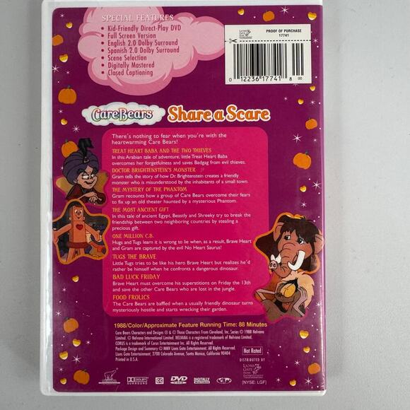 Care Bears: Share a Scare DVD 1988 - Picture 2 of 3